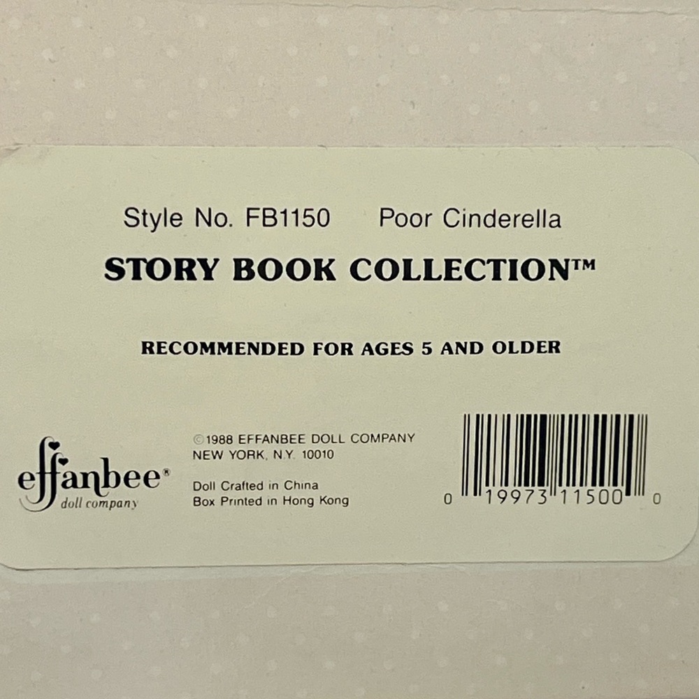 Effanbee Storybook Collection ‘Poor Cinderella’ 1988 - Picture 3 of 14